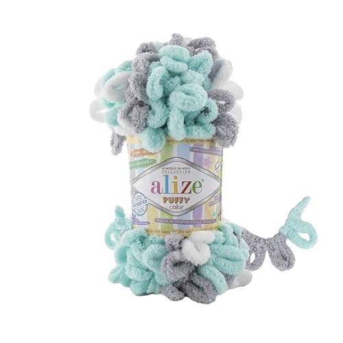 Alize Puffy Color Baby Blanket Yarn Lot of 4skn 400gr ...