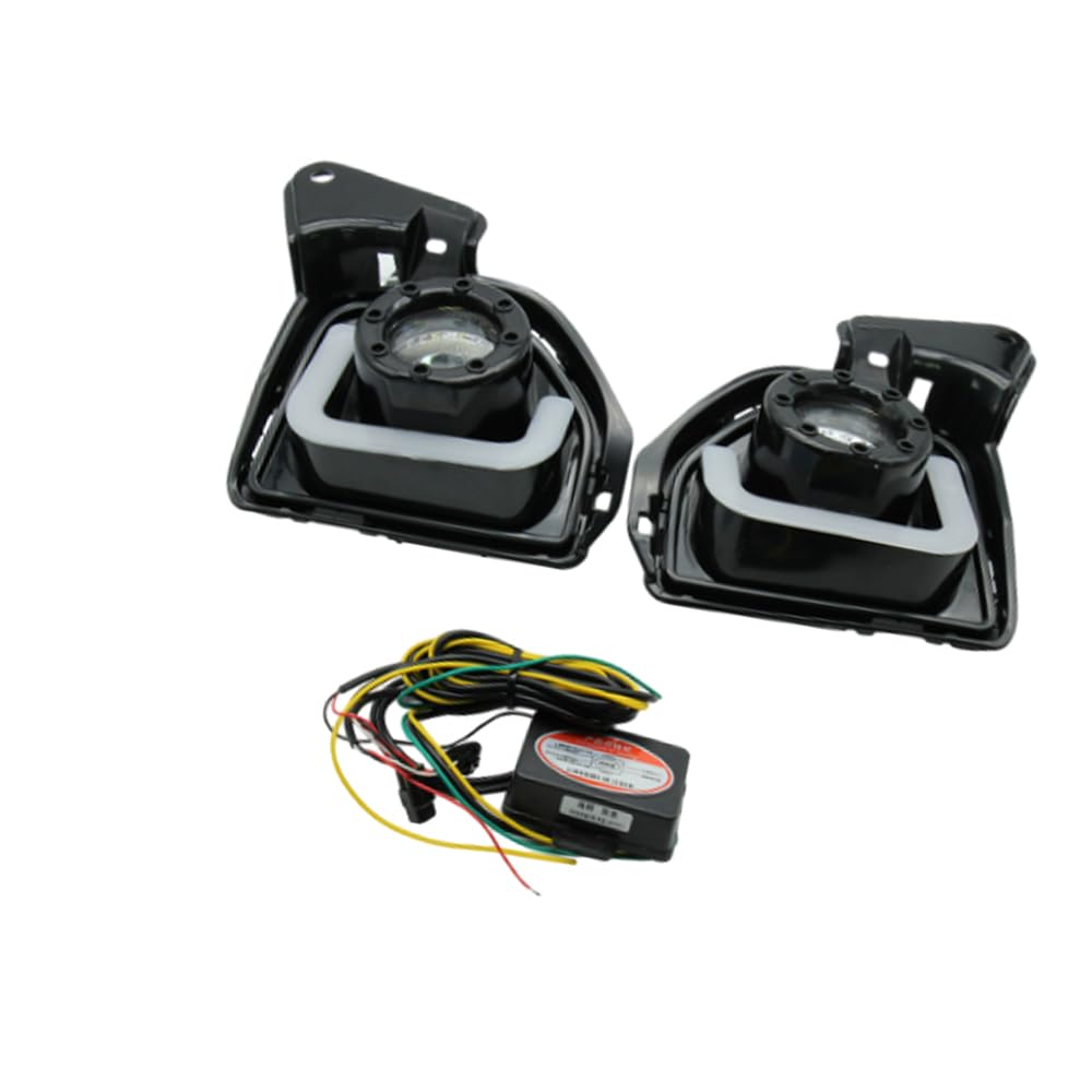 TOTMOX LED Daytime Running Light, 2pcs Car 12V DC Waterproof LED DRL Fog Light Turn Signal Lamp Replacement, Compatible with Toyota Hiace 2014-2018 (Amber+White)