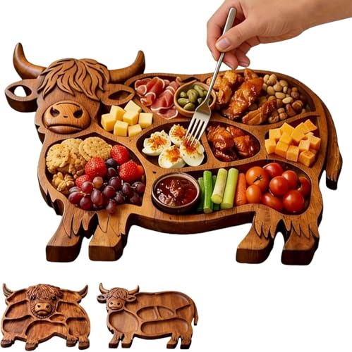 Planche à charcuterie bois vache pour table de cuisine et réunions - 2