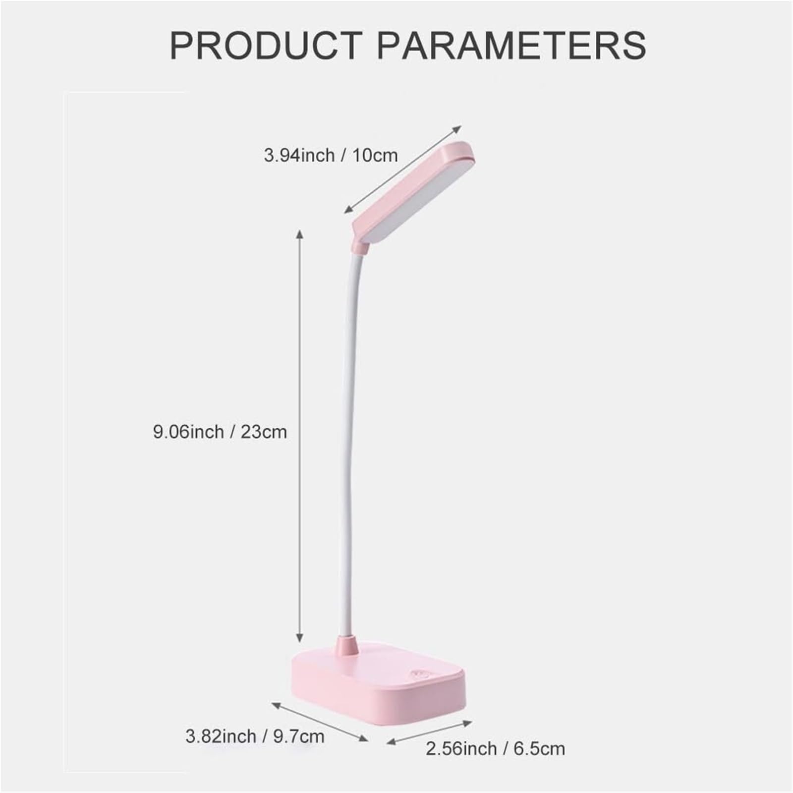 Lampara Escritorio para Oficina Lámpara De Escritorio Portátil A Batería, Recargable, Control Táctil, Flexible Moderno Flexo Escritorio(Pink)