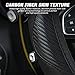 Car Steering Wheel Cover, Microfiber PU Leather Elastic Carbon Fiber Auto Steering Wheel Protector, 15 Inch Breathable Anti-Slip for Women Men, Car Interior Accessories for Most Cars (Black)