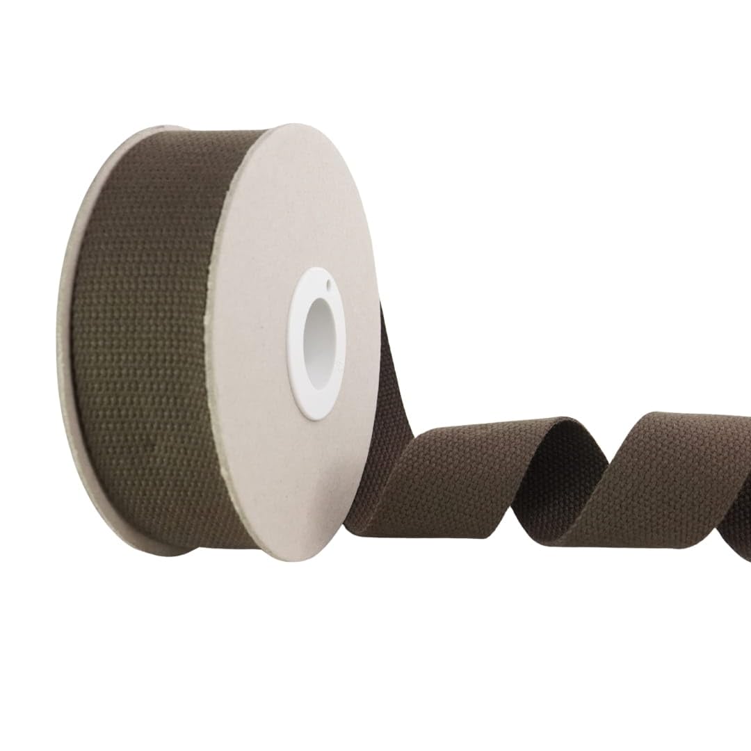 Trimz Cotton Webbing – Brown – 25mm x 10m