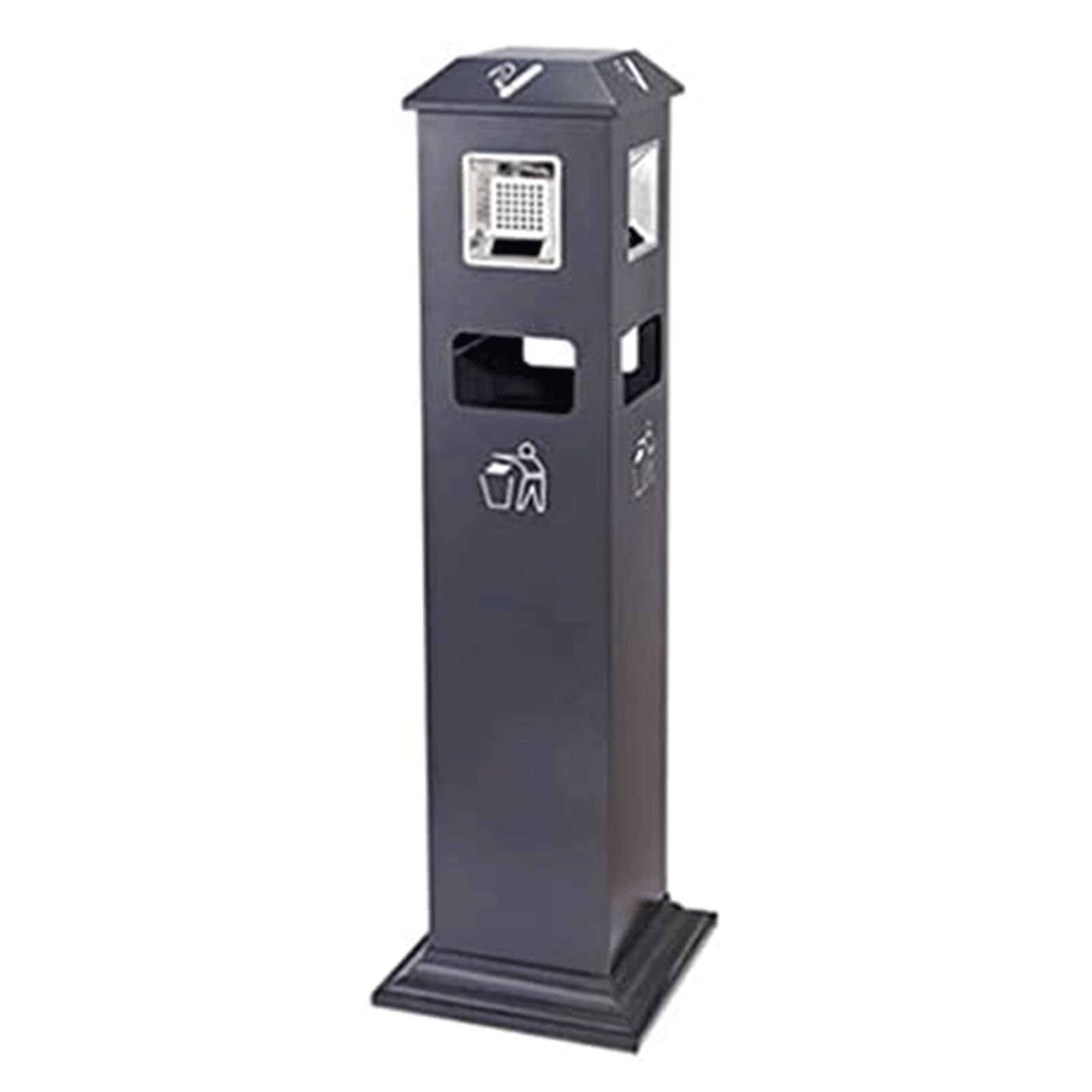 EYPKPL Outdoor Waste Containe Stainless Steel Ashtray outdoor trash can Vertical trash Bins Hotel Corridor Ashtray Garbage Can save space Waste Bins Practical