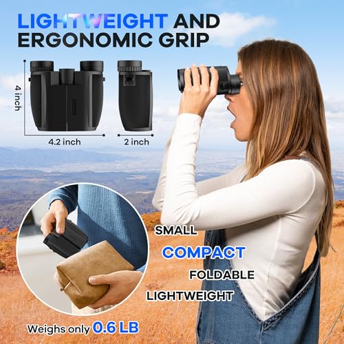 Binoculares compactos 10x25 impermeables Leacco miniatura 4