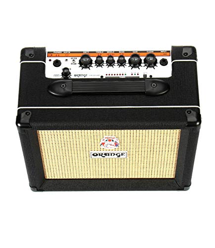 Orange Amps Crush 20RT Amplifier for Electric Guitars (Black) Bundle with Blucoil 10-FT Straight Instrument Cable (1/4in), 2-Pack of Pedal Patch Cables, and 4-Pack of Celluloid Guitar Picks - Thumbnail 3