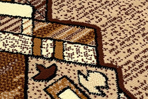 Alfombra de Pasillo Baryton Beige 140x220 cm para Hogar 7
