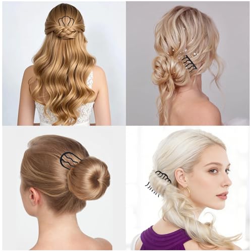 7 Piezas Peines Laterales de Metal para Cabello miniatura 4