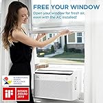 Midea 8,000 BTU U Shaped Smart Inverter Window Air Conditioner, Cools up to 350 Sq. Ft., Ultra Quiet with Open Window Flexibility, Works with Alexa/Google Assistant, 35% Energy Savings, Remote Control - Image 5