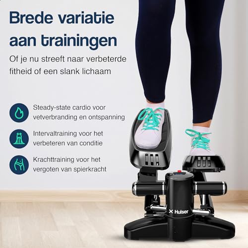 Hulser Stepper met display - Verstelbaar - Met weerstandsbanden - Home gym fitnessapparaat - Thuis sporten - Twist fitness - Swing - Mini cardio home trainer - Afbeelding 5