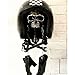 Skull Helmet Rack Wall Mount, Motorcycle Skull Helmet Holder, Detachable Resin Crafts Wall Mount Motorcycle Helmet Display Stand, Skull Helmet Hanger for Bike, Baseballs, Rugby Helmet