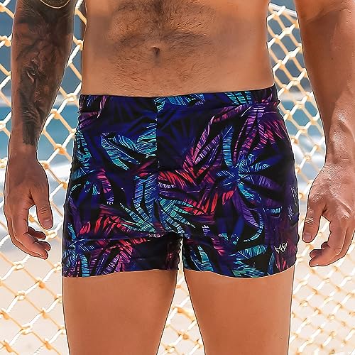 Image of Angel season Swim Jammers for Men Square Leg Swimsuit Athletic Training Quick Dry Chlorine Resistant Mens Swim Briefs