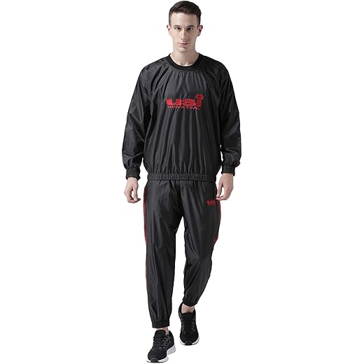 USI 415S Mens Black Sauna Suit XL
