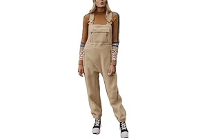 Women's Cozy Fleece Sweatpant Overalls
