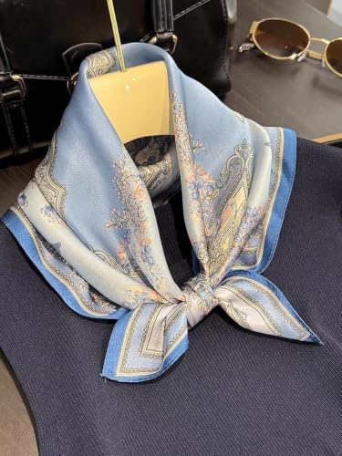 Image of 100% Mulberry Silk Scarf -21 inch Square Neckerchief with Gift Packed