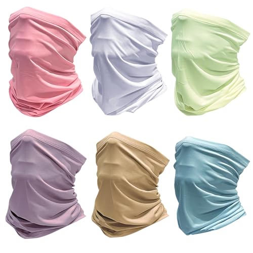 Neck Gaiter Face Cover Scarf Multifunctional Headwear Elastic Tube Scarf Breathable UPF 50+ UV Resistance Bandana