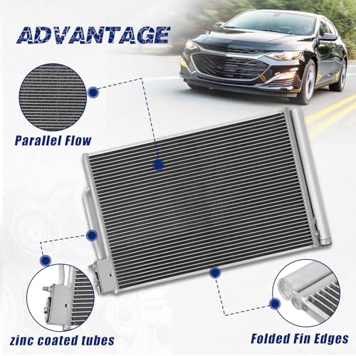 Image of Air Conditioning A /C Condenser Compatible with Buick LaCrosse 2017-2019, Chevrolet Malibu 2016-2022