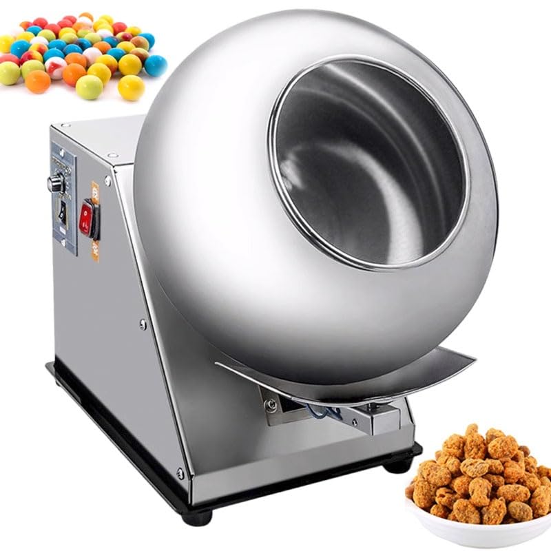 Máquina de recubrimiento de azúcar Máquina de recubrimiento de chocolate Máquina de recubrimiento de tabletas automática, pequeña máquina comercial para recubrir chocolate, máquina de secado