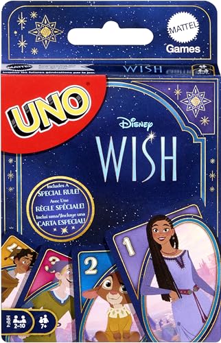 Mattel UNO Disney Grußkarten Set für Kinder, Erwachsene und Familie mit Spiel und Film inspirierter Regel