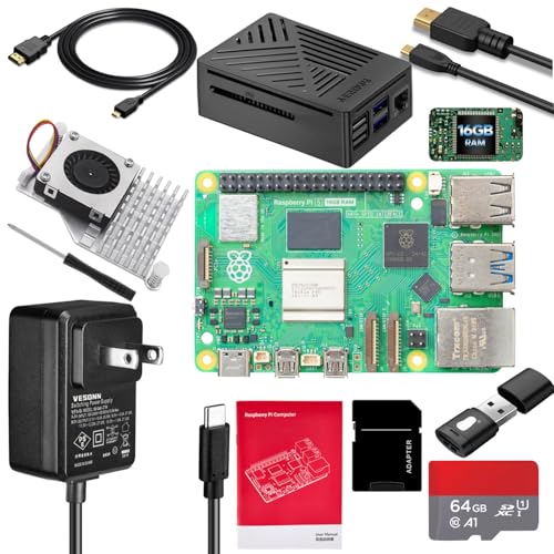 Amazon.co.jp: Vesonn Raspberry Pi5 16GBキット技適済 ラズベリーパイ