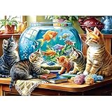 Cat Jigsaw Puzzle for Adults 1000 Piece, Colorful...