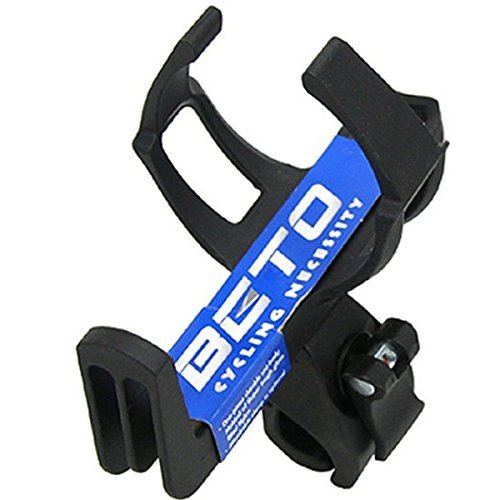 BinnBox Adjustable Bike Bicycle MTB Water Bottle Holder Water Bottle Cage Rack (Black)