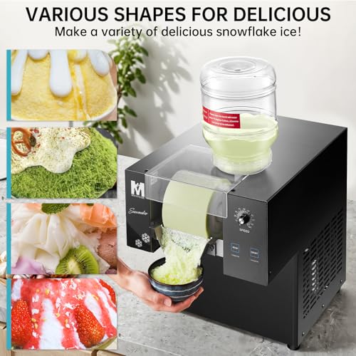 Image of Snowflake Ice Machine, 330.6LBS /24H 660W Shaved Ice Machine, Rapid Cooling, Food-Grade Stainless Steel Material, Snowflake Ice Maker for Dessert, Ice Cream,Suitable for Party＆Commercial Use