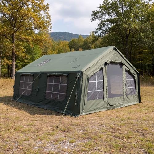 Coody 17.2 Inflatable Canvas Camping Tent for 2–10 People...