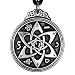 Pewter Talisman for Poets Writers and Actors Pentacle Pendant - 1.25 Inch Diameter