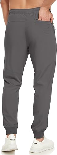 Miniatura 3 de SPOSULEI - Pantalones ligeros de jogging para hombre, deportivos para senderismo, de secado rápido, para correr, gimnasio, con bolsillos con