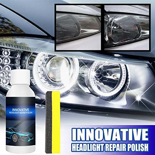 Car Headlight Restoration Kit, Headlight Restorer Cleaner, Remover, Headlamp Polish Cleaner, Headlight Polish Liquid, 50ml, for Cars Bikes Motorcycles Oxidised & Yellowed Headlights Joliy - Image 3