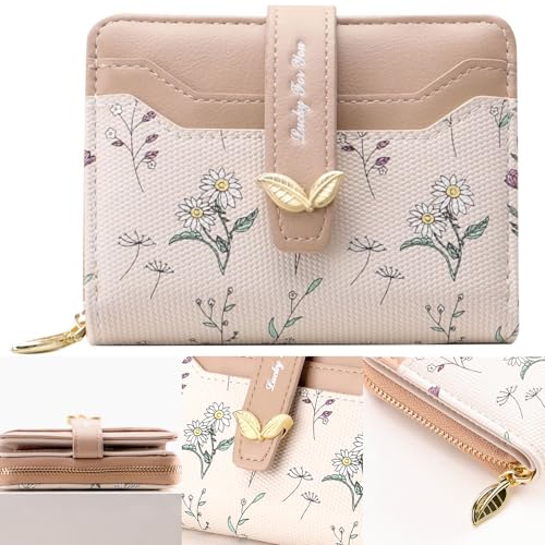 Cute Black Flower Wallet for Women and Ladies Small Kawaii Coin Purse with ID Window Compact Lightweight and Stylish Design Cash Wallet for Ladies4