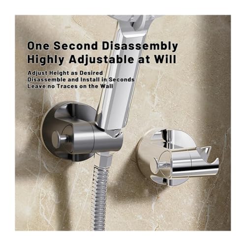 Support de douche à ventouse 360 orientable et adhésif sans perçage