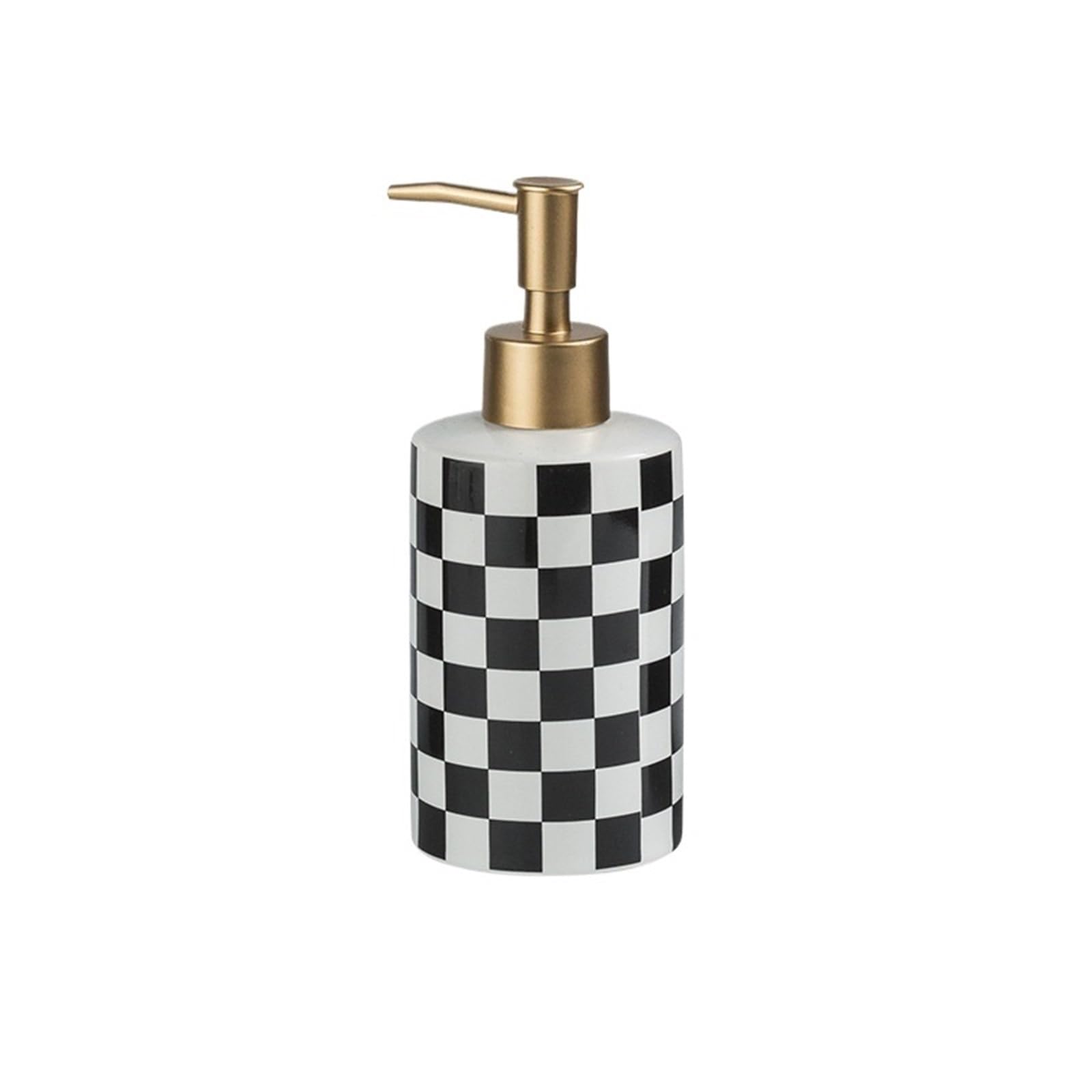 Ceramic Soap Dispenser, Ceramic Checkerboard Hand Sanitizer Soap Dispenser Multicolor