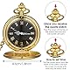 HICARER Vintage Gold Taschenuhr Stahl Herrenuhr mit Kette