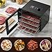 Elite Gourmet Food Dehydrator, Stainless Steel Trays Food Dehydrator, Adjustable Temperature Controls, Jerky Herbs Fruit Veggies Snacks