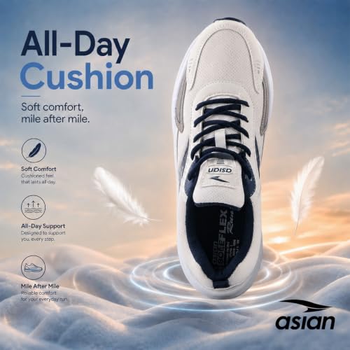 Image of ASIAN Wonder-33 Men's Running Shoes | Stylish Shoes with Breathable Mesh Upper, Cushioned Thick Sole & Daily Comfort