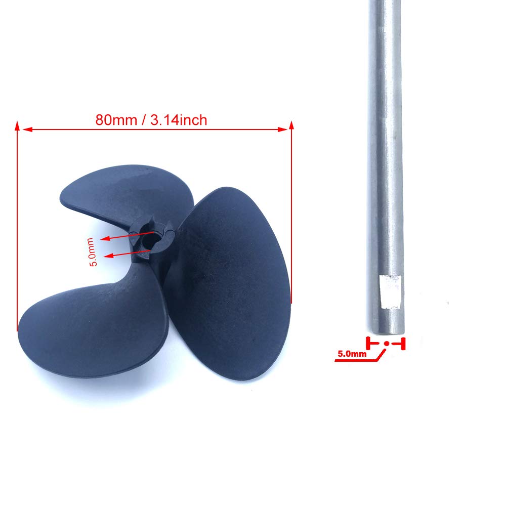 per Elica CW a 3 pale da 80 mm con manicotto da 180 mm