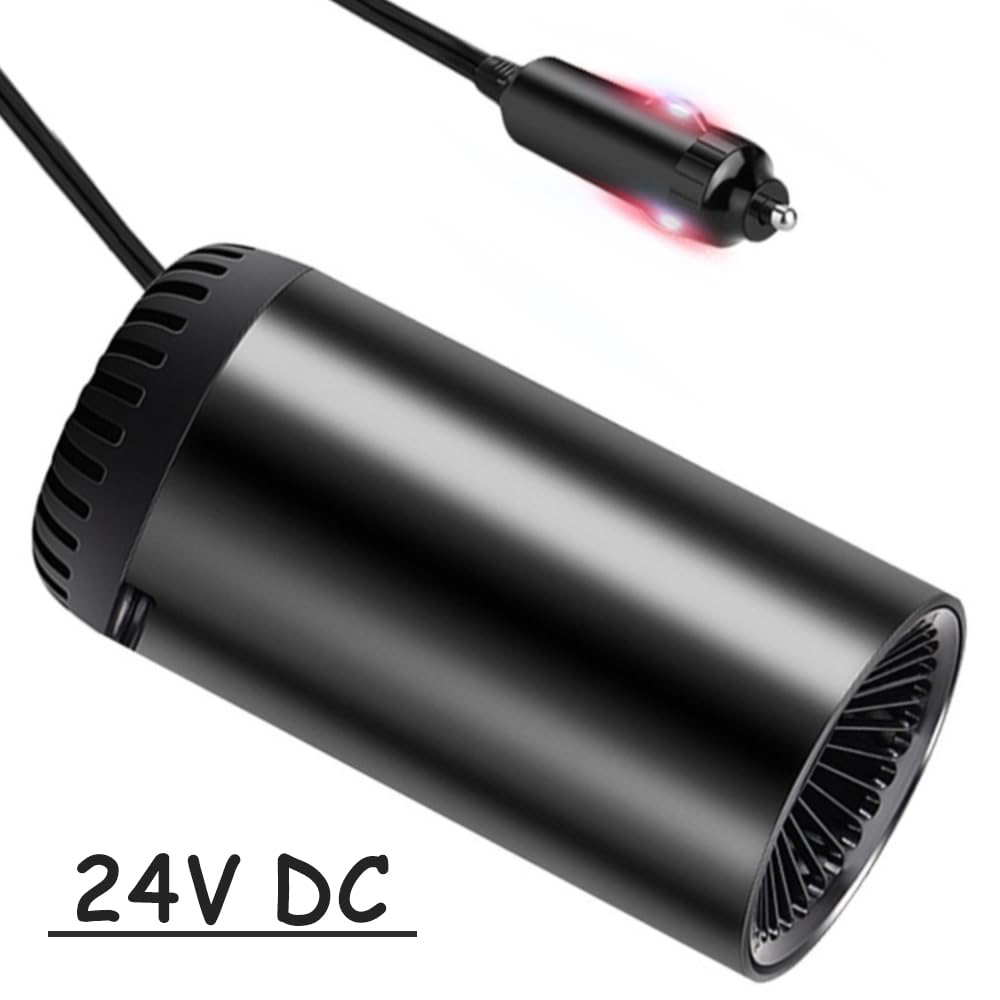 Riscaldatore per auto Riloer per camper 24V 150W portatile per auto invernale, riscaldamento rapido, sbrinamento, sbrinatore, presa per accendisigari, compatibile con la maggior parte dei veicoli