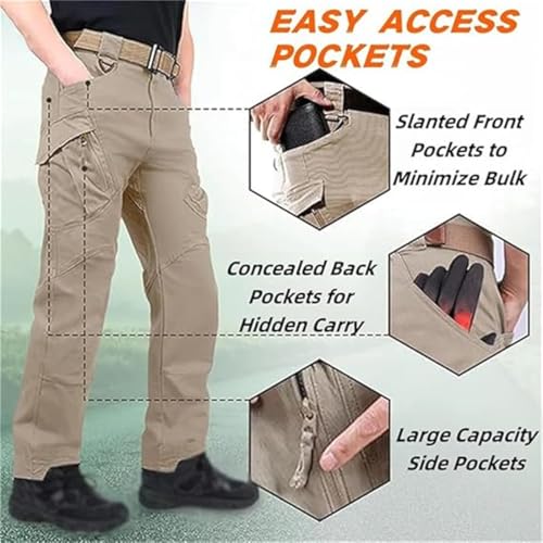 Lespartan Tactical Pants Le Spartan Motorcycle Pants Men's Lightweight Quick-Drying Water Multi-Pocket Cargo Pants4