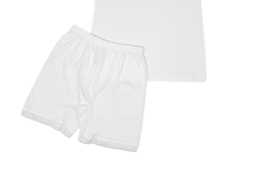 Papillon Girls Set Of 2 Pieces Sleeveless Undershirt&Short Base Layer Set (pack of 1)