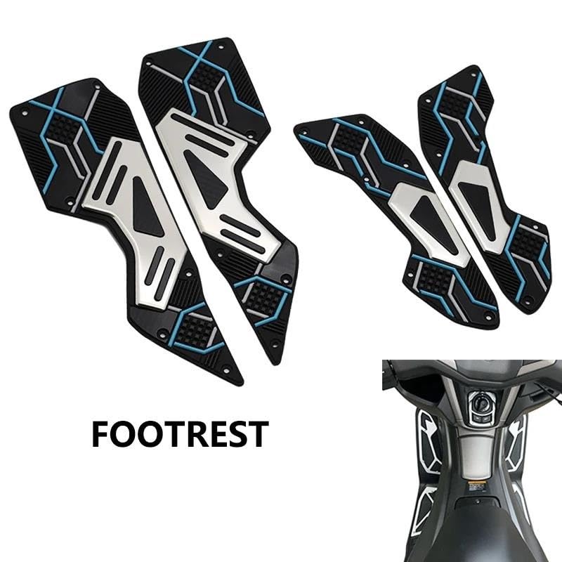 Plaque repose-pieds de moto haut de gamme NMAX Turbo finition rouge - 2
