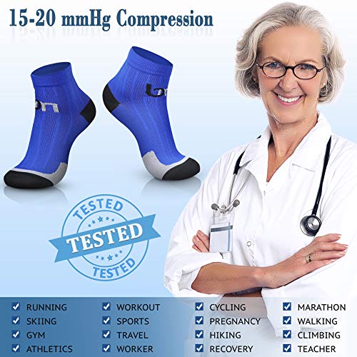 Image of CHARMKING Compression Socks for Women & Men Circulation 15-20 mmHg is Best for Athletic Running Cycling Nurse Daily Wear
