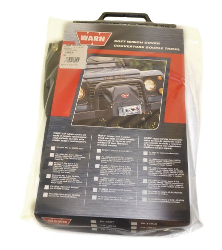 Warn 18250 Soft Winch Cover With Bungee Cord Fasteners For 9.5Ti And Xd9000I Winches , Black #TOP1