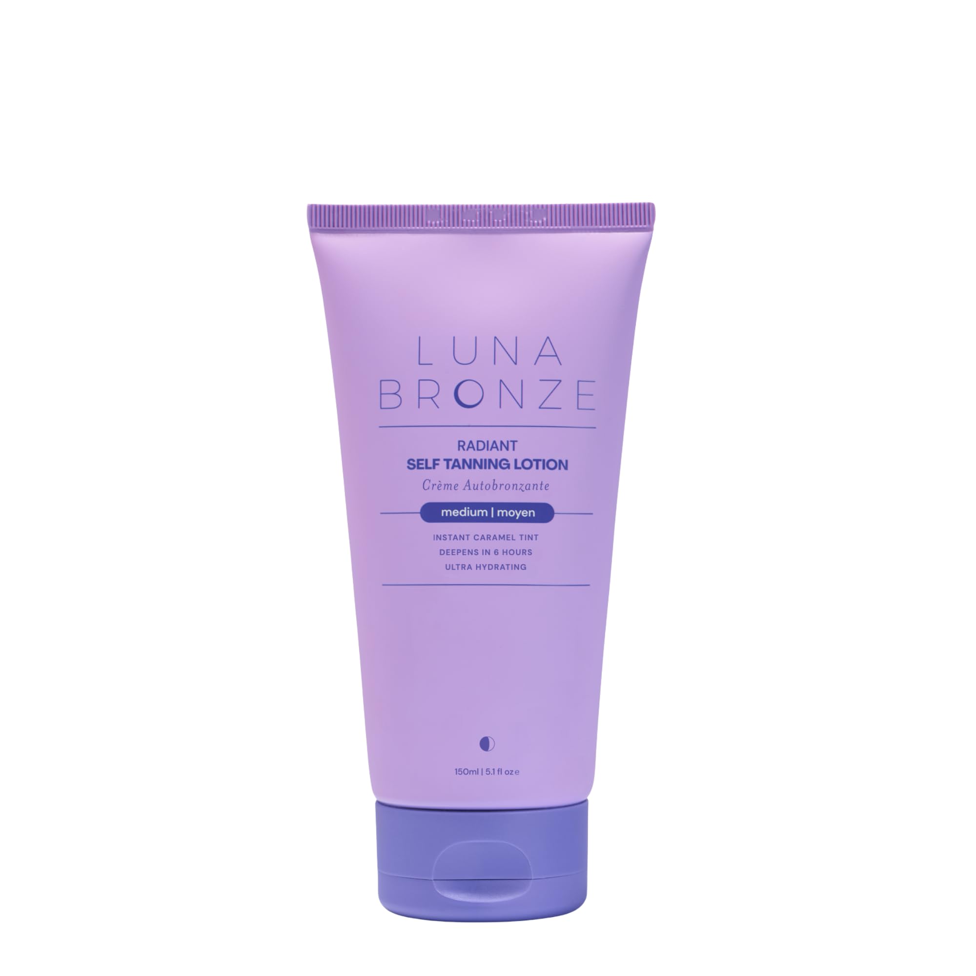 Luna Bronze Radiant Self Tanning Lotion | Natural Caramel Tint for Instant Tan | Moisturizing & Effortless Application, Soothing & Non-Irritating