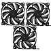 immagine 6upHere Ventilatore ad Elevata Prestazione da 120 mm - Involucro Standard - utilizzo Versatile - Estremamente Silenzioso ed efficiente (3 Pezzi),12BK3-3