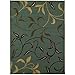 Machine Washable Leaves Design Non-Slip Rubberback 3x5 Traditional Area Rug for Living Room, Bedroom, Kitchen, Dining Room, 3'3