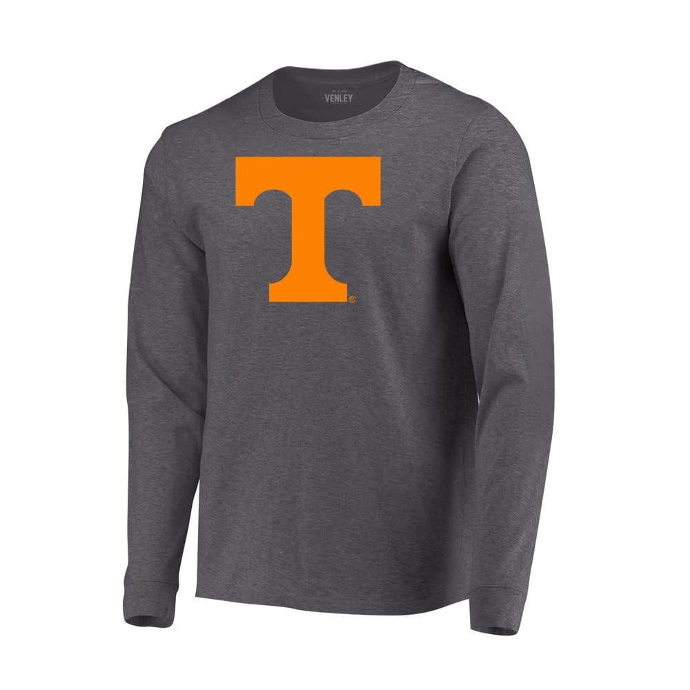 Official NCAA University of Tennessee Men's/Women's Boyfriend Long Sleeve Tee CC8FF03 - Dark Heather Grey, 3XL