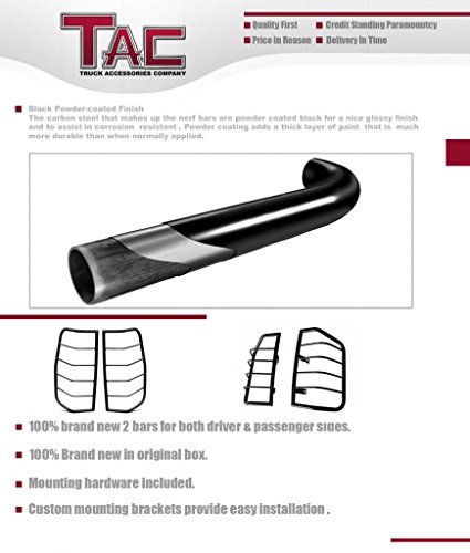 TAC Rear Tail Light Guards Cover Protector Fit 2009-2018 RAM 1500 (Include 19-23 RAM 1500 Classic) / 2010-2023 RAM 2500/3500 TLG Black Taillight – 1 Pair