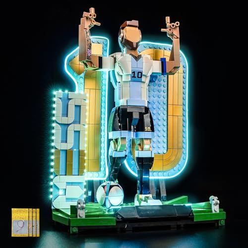 LocoLee Licht Kit kompatibel mit Lego Lionel Messi Fußballlegende (kein Modell nur Licht) Dekorative Beleuchtung Set Compatible with Lego 43015 Lionel Messi Soccer Legend