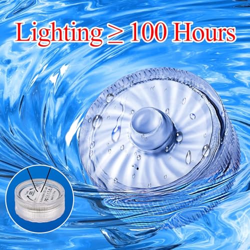 Image of Submersible LED Lights with Remote, Waterproof Tea Lights(Pink-24Pack)